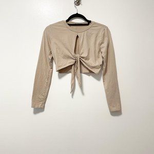 Lovers + Friends Tied Up Tee Nude XS